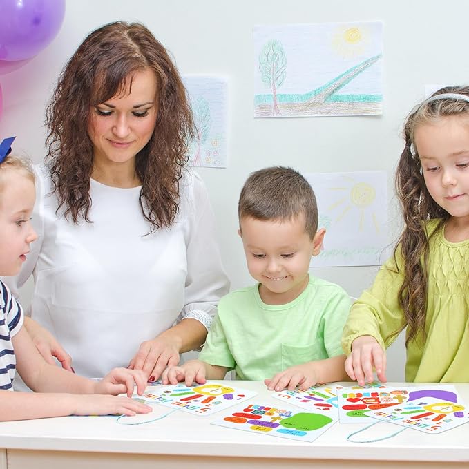 30 Sets Bible Crafts for Kids 5 Finger Prayer Handprint Craft DIY Christian Sunday School Arts Make Your Own Finger Prayer Gift for Religious Party Supplies Fun Home Activities