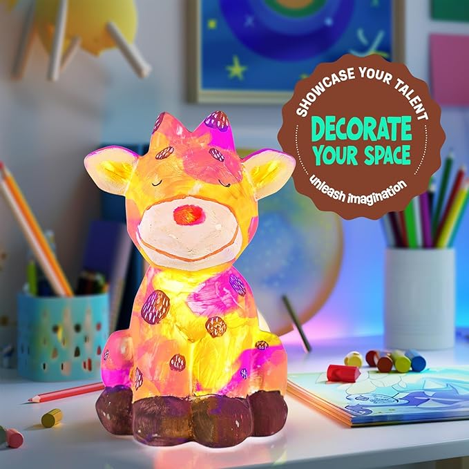 Paint Your Own Deer Lamp Kit, Art Supplies Arts & Crafts Kit, Painting kit for Kids 6-12, Arts and Crafts for Kids Ages 8-12, Toys Girls Boy Birthday Gift Ages 3 4 5 6 7 8 9 10 11 12+