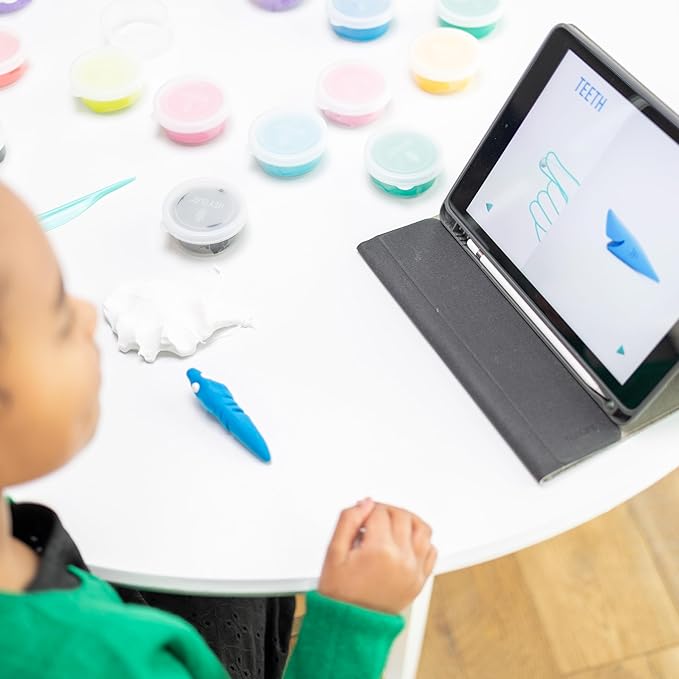 Fat Brain Toys Hey Clay Ocean Creatures, Air Dry Clay Kit with Interactive App for Kids & Tweens, Modeling Clay and Crafts Set