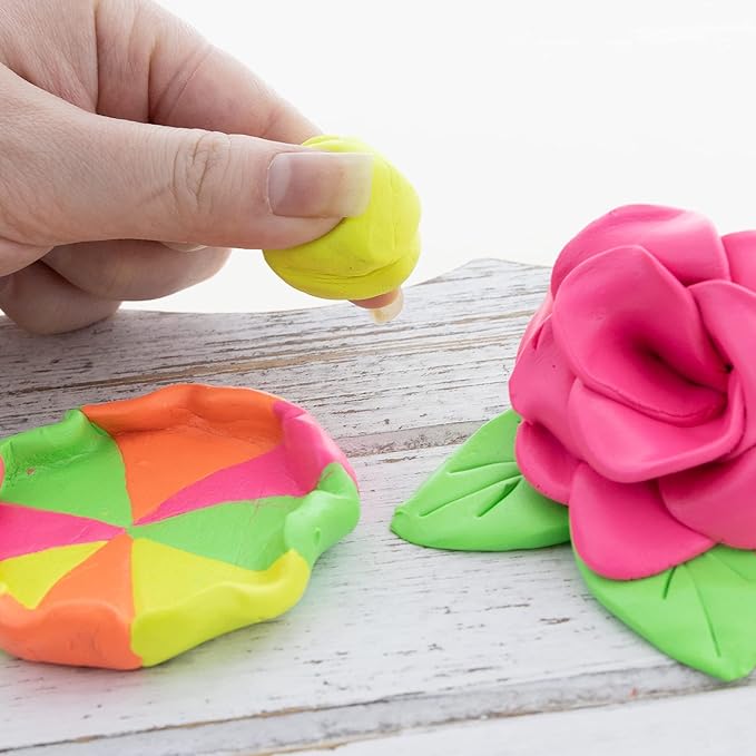 BAZIC Modeling Clay Neon Color 1 LB, Modeling Dough Non Toxic Gift for Artist Kids, Bulk for Classroom, 1-Pack