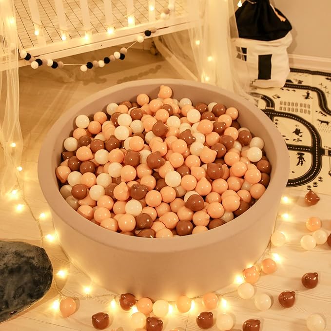 GOGOSO Bear Ball Pit Balls Shapes BPA Free Plastic Play Balls Crush Proof Kids Toddlers Baby Pastel Pelotas Toy Shaped Giant Friendship Bracelet