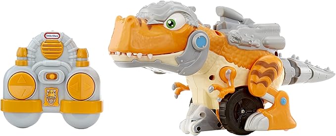 Little Tikes T-Rex Strike RC Remote Control Chompin' Dinosaur Toy Vehicle Car with Full 360 Degree Spins That Roars, Plays Music and SFX- Gifts for Kids, Toys for Boys & Girls Ages 4 5 6+ Years Old