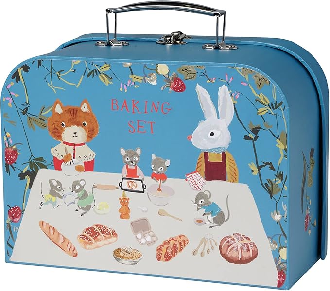 Manhattan Toy Forest Tales 17-Piece Pretend Bread Baking and Serving Set for Two with Carrying Case