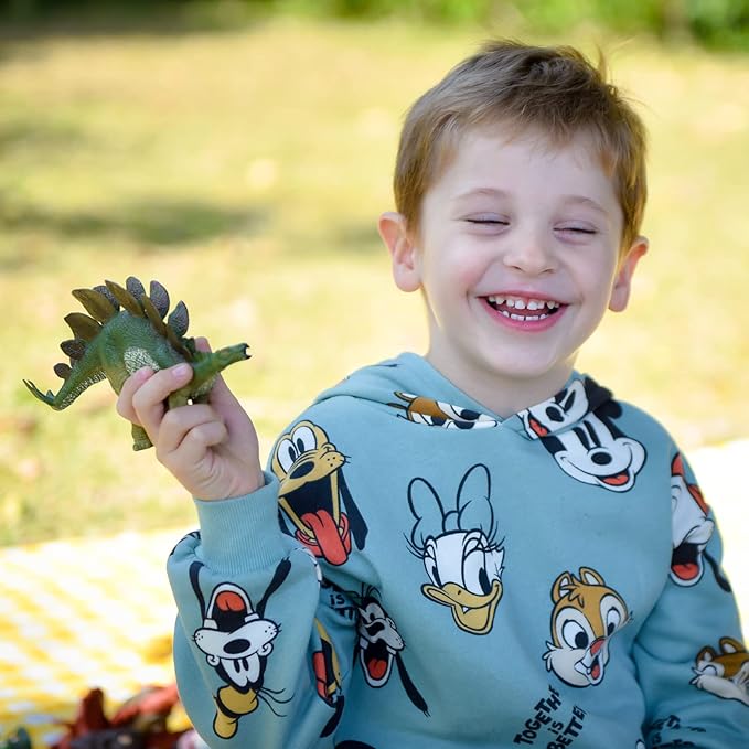 Gemini&Genius Stegosaurus Dinosaur Toy Figure for Kids, Dinosaurs Action Figurine Dino Collection Dinosaur Model Toys for Boys and Girls 4-12 Years Old（Green）