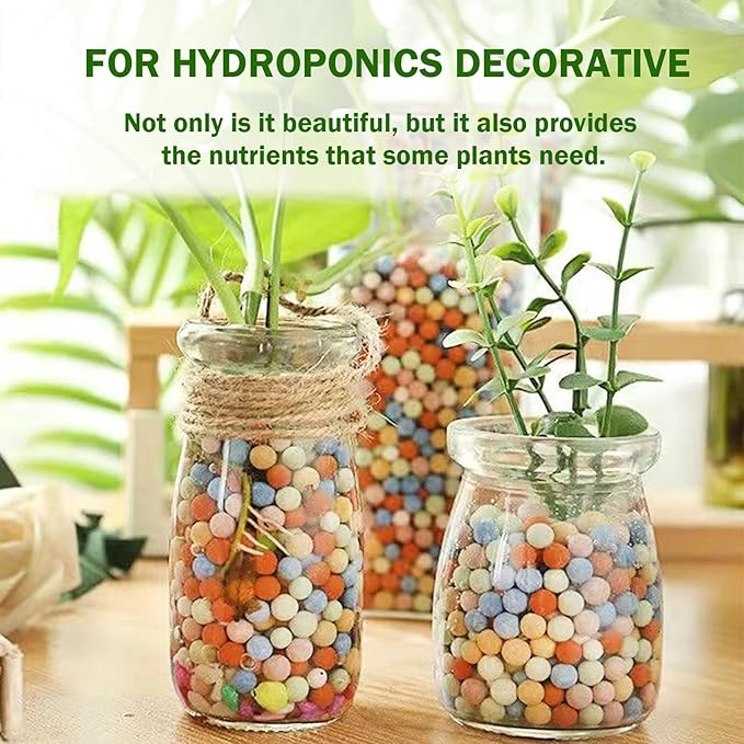 4.4lb LECA Clay Pebbles 4-5MM- Multicolor Clay Balls for Plants,Leca Balls for Plants,Horticultural Grade for Soil Hydroponics Aquaponics