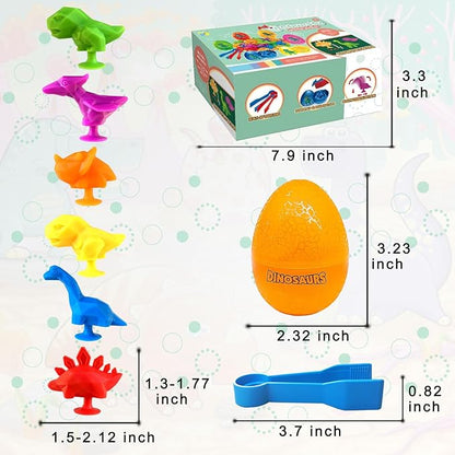 Easter Eggs Counting Dinosaur Egg Toys Matching Games with Sorting Bowls Preschool Learning Activities for Math Color Sorting Educational Sensory STEM Toy for Kids Boys Girls Aged 3+ Years Christmas