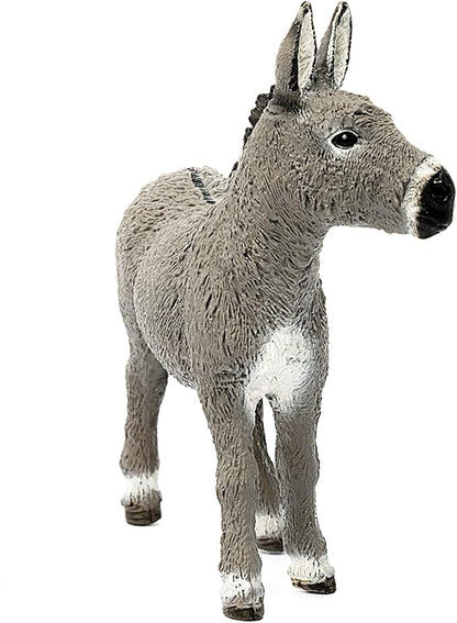 Schleich Farm World Realistic Donkey Animal Figurine - Highly Detailed and Durable Farm Animal Toy, Fun and Educational Play for Boys and Girls, Gift for Kids Ages 3+