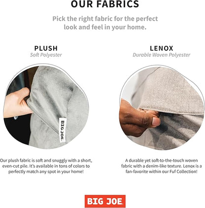 Big Joe Fuf Medium Foam Filled Bean Bag Chair with Removable Cover, Collegiate Green Lenox, Durable Woven Polyester, 3 feet Big