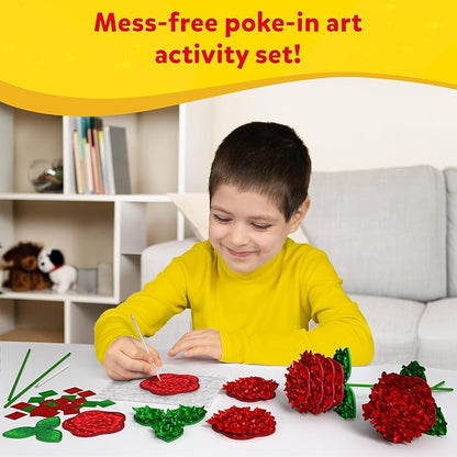 Skillmatics Art & Craft Activity - Poke-in Art Rose Bouquet, Mess-Free Art for Kids, Craft Kits, DIY Activity, Valentine's Day Gifts for Girls & Boys Ages 4, 5, 6, 7, 8, 9, 10, 11, 12