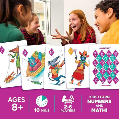 Gamewright Rat‑A‑Tat Cat Card Game – Family Board Games & Kids Games | Memory & Strategy Game for Kids 6+ | Quick Play Card Game for Family Game Night, 2‑6 Players