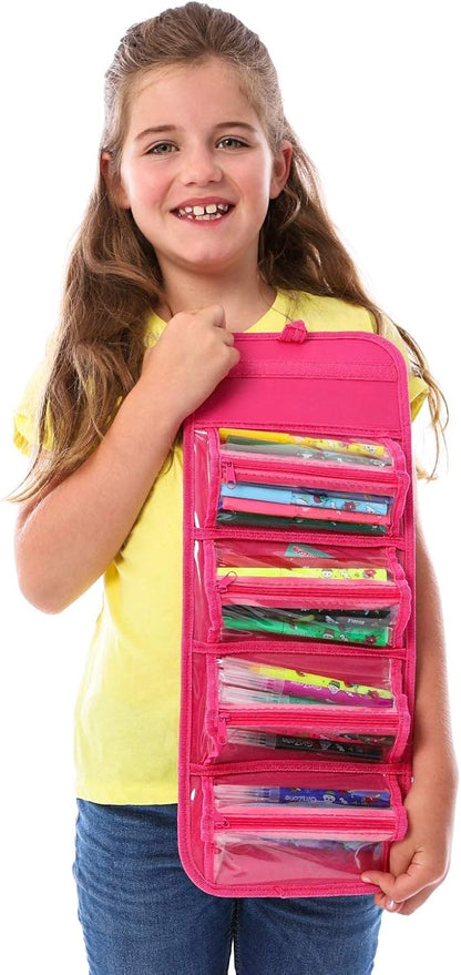 GirlZone Fruit Scented Markers Set with Case, 38 Vibrant Colors, Washable Art & Craft Kids Marker Set for Drawing, Sketching and Coloring, Rainbow Gifts for Kids, Girls Birthday