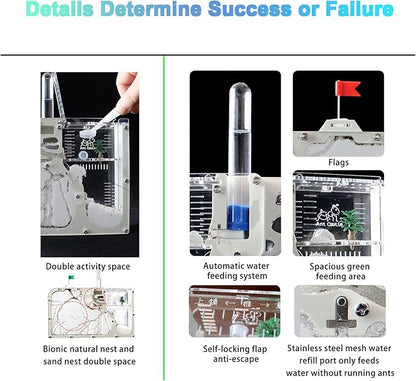 Sand Ant Farm Castle for Kids,Large Ant Habitat to Study Insect Behavior,Ant Colony Ecosystem Science Educational Gift for Classroom