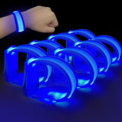 8pcs LED Light Up Bracelets Glow Flashing Wristbands Glow in The Dark Party Supplies for Wedding, Raves, Concert, Camping,Sporting Events, Party