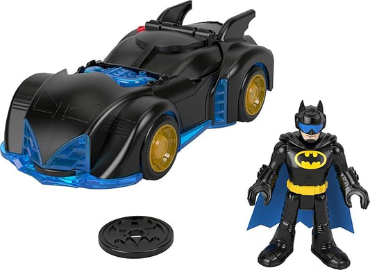 Fisher-Price Imaginext DC Super Friends Batman Toy Shake & Spin Batmobile with Poseable Figure for Pretend Play Kids Ages 3+ Years