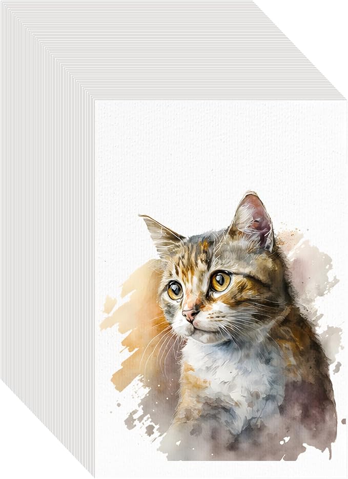 150PCS 4x6 Watercolor Paper Bulk, 140lb/300g Cold Press Thick Water Color Paper Pad for Kid Child Adult, White Art Paper for Drawing Painting Markers Gouache, Textured Cotton Paper Sheets