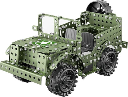 Lucky Doug STEM Building Projects Model Truck Set - Building Toys for Kids Ages 8-12, Assembly Science Army Toys for Boys 8 9 10 11 Years Old
