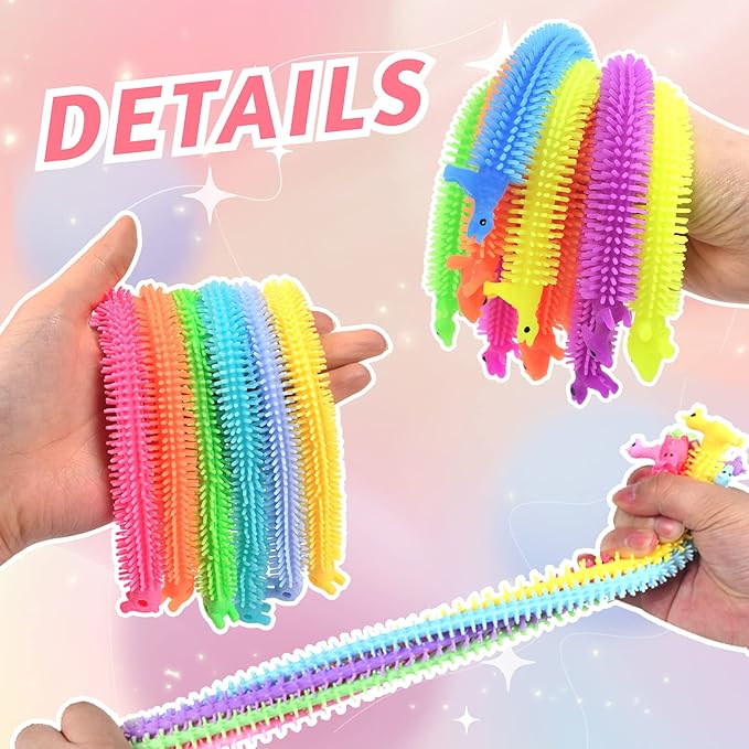 20 PCS Stretchy Fidget Toy,Colorful Stretchy Strings Fidget Toy for Children's Day Gift,Kids,Adults,Boys,Girls,Stress Relief,Calming and Relaxing Present