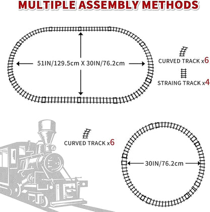 Lucky Doug Christmas Train Set Toys for Kids, Toy Train Set with Light & Sound for Under Christmas Tree, Christmas Train Toys Set for Kids Toddler 1-3 2-4 3-5 4-8 4-7, Christmas Birthday Gifts Toys