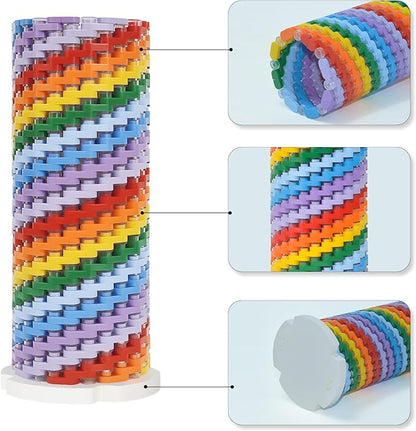 HI-REEKE Flowers Vase Building Set for Bouquet 10280 10313 10328, Colorful Vase Flower Display Stand Toy Block Kit for Women