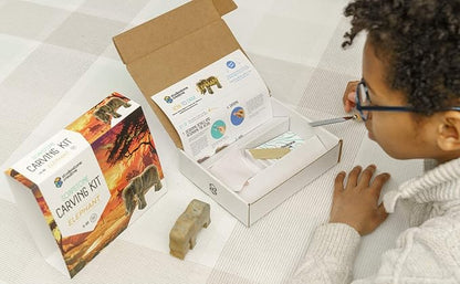 STUDIOSTONE CREATIVE DIY Arts & Crafts Carving Kit Kids Adults Lion Sculpture Soapstone