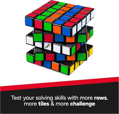 Rubik’s Cube, 5x5 Cube Color-Matching Puzzle Highly Complex Challenging Problem-Solving Brain Teaser Fidget Toy, for Adults & Kids Ages 8 and up