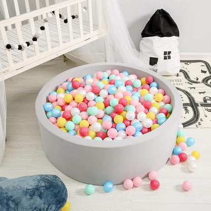 GOGOSO Ball Pit Balls for Toddles, Kids Plastic Balls for BallPit, Pool, Baby Party Accessories, Birthday Decoration 50 100 200 500 1000