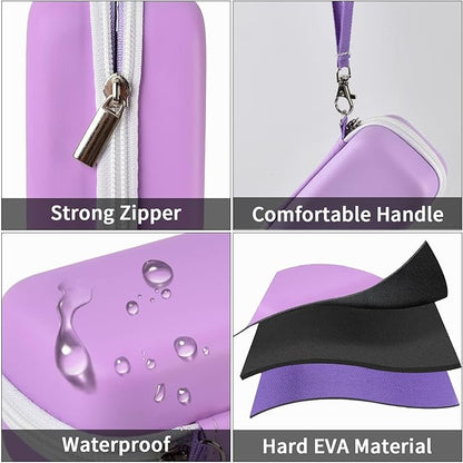 GWCASE Case Compatible with 3Doodler Start+ Essentials for 3D Pen Set for Kids, Storage Organizer Carrying Holder Fit for Printing Pens, Plastic Refill Blister, Micro-USB Charger (Box Only)-Purple