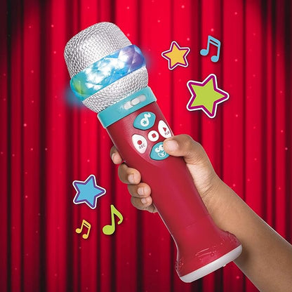 Battat – Toy Karaoke Mic – Light – Up & Voicechanging Microphone – Record & Playback – Sing – Along with Bluetooth – 3+ Years– Musical Light Show Microphone