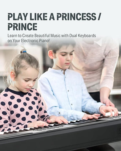 Donner 61 Key Keyboard Piano, Electric Piano Keyboard Kit with 249 Voices, 249 Rhythms - Includes Piano Stand, Stool, Microphone, Gift for Beginners, Black (DEK-610S)
