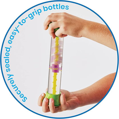 hand2mind Sensory Fidget Tubes, Calming Toys for Kids, Occupational Therapy Toys, Play Therapy, Stress Relief Toy, Comfort Items for Anxiety, Calm Down Corner Supplies (Set of 4)