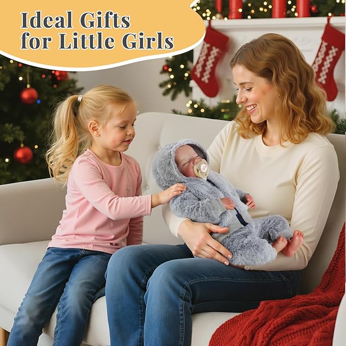 BABESIDE Lifelike Reborn Baby Dolls Boys - 17-Inch Real Baby Feeling Realistic-Newborn Baby Doll Full Body Vinyl Real Life Baby Dolls with Toy & Gift Box for Kids Age 3+