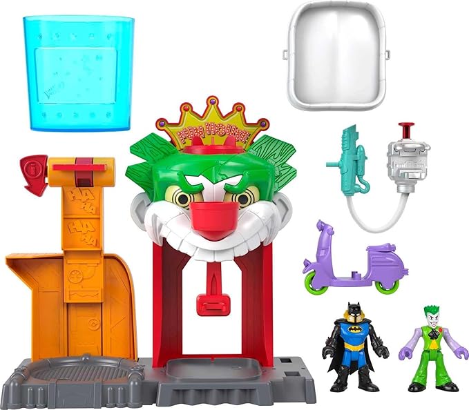 Fisher-Price Imaginext DC Super Friends Batman Toy Color Changers The Joker Funhouse Playset for Preschool Pretend Play Kids Ages 3+ Years