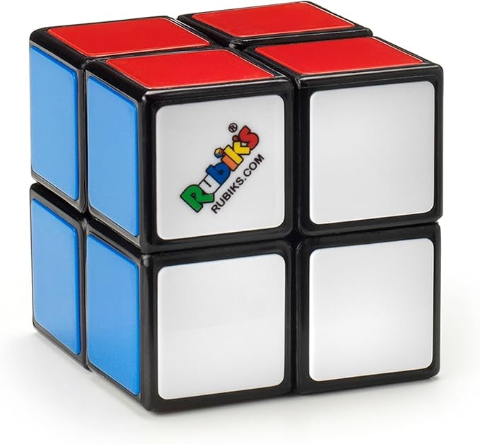 Rubik's Cube, The Official 2x2 Rubik's Cube Mini Classic Color-Matching Puzzle, Twisting Fidget Toy, Challenging Brain Teaser & Sensory Puzzle for Adults, Teens, & Kids, for Ages 8 & Up
