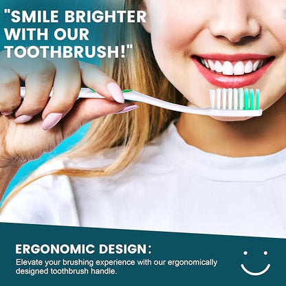 Navona 150 PCS Individually Wrapped Bulk Toothbrush Pack, Disposable Toothbrush, Soft Toothbrush for Adult or Kid, Soft Bristle Toothbrush, Ergonomics Handle, Perfect for Travel, Hotel, Donation