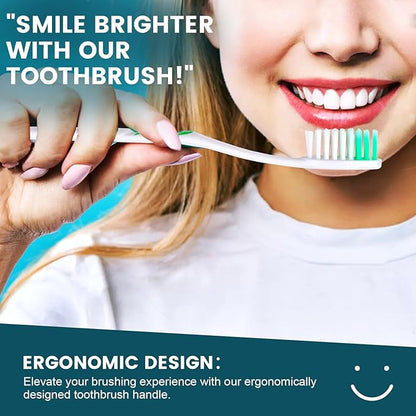 Navona 300 PCS Individually Wrapped Bulk Toothbrush Pack, Disposable Toothbrush, Soft Toothbrush for Adult or Kid, Soft Bristle Toothbrush, Ergonomics Handle, Perfect for Travel, Hotel, Donation