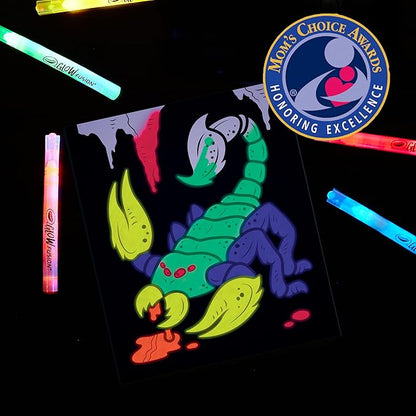 Crayola Glow Fusion, Glow in The Dark Coloring Set with Markers, Mythical Creature Coloring Pages, Gift for Kids