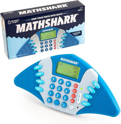 Educational Insights MathShark Digital Math Game, Handheld Electronic Math Learning Game For Kids, Ages 6+