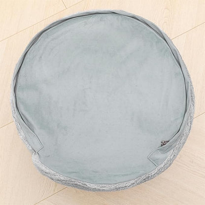 Asuprui Round Pouf Ottoman Stuffed Home Pouf Ottoman Foot Rest Foot Stool Poufs for Living Room Boho Home Decor Foldable Floor Chair Storage for Living Room, Bedroom