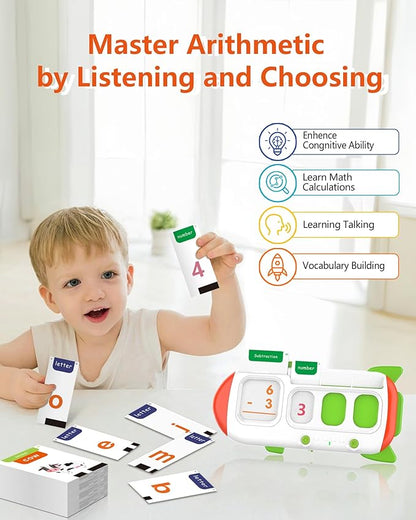 Talking Phonics Flash Cards -Preschool Learning Activities for Toddlers 3-8,Mastering Numbers, Letter Sound, Improving Reading Skills by Blending and Segmenting Words, Ideal Gifts for Kids