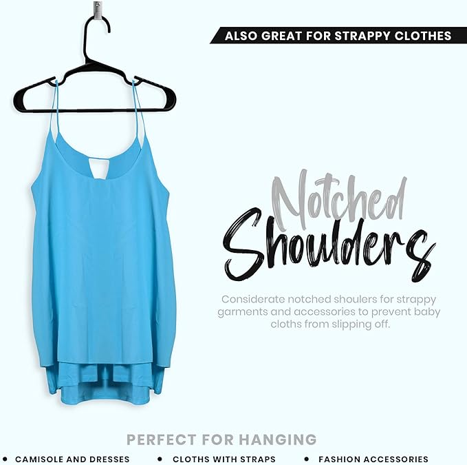 Utopia Home 40 Pack Kids Hangers - 11.5 Inch Plastic Baby Hangers for Closet - Childrens Hanger for Clothes & Infant Hanger for Closet - Ideal for Everyday Standard Use (Black)