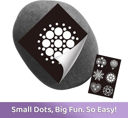 Piano Potato Mandala Rock Painting Kit, Rock Painting Kit for Kids Ages 6-12, Arts & Crafts Christmas Gifts with All Supplies for Creative Art Toys & Craft Activities