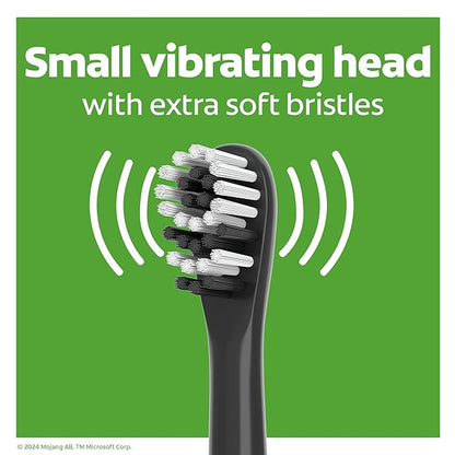 Colgate Kids Battery Powered Minecraft Toothbrush, Extra Soft Kids Battery Toothbrush with 1 AA Battery Included, Made for Ages 3 and Up, Features Easy On and Off Switch, Flat Lay Handle, 1 Count