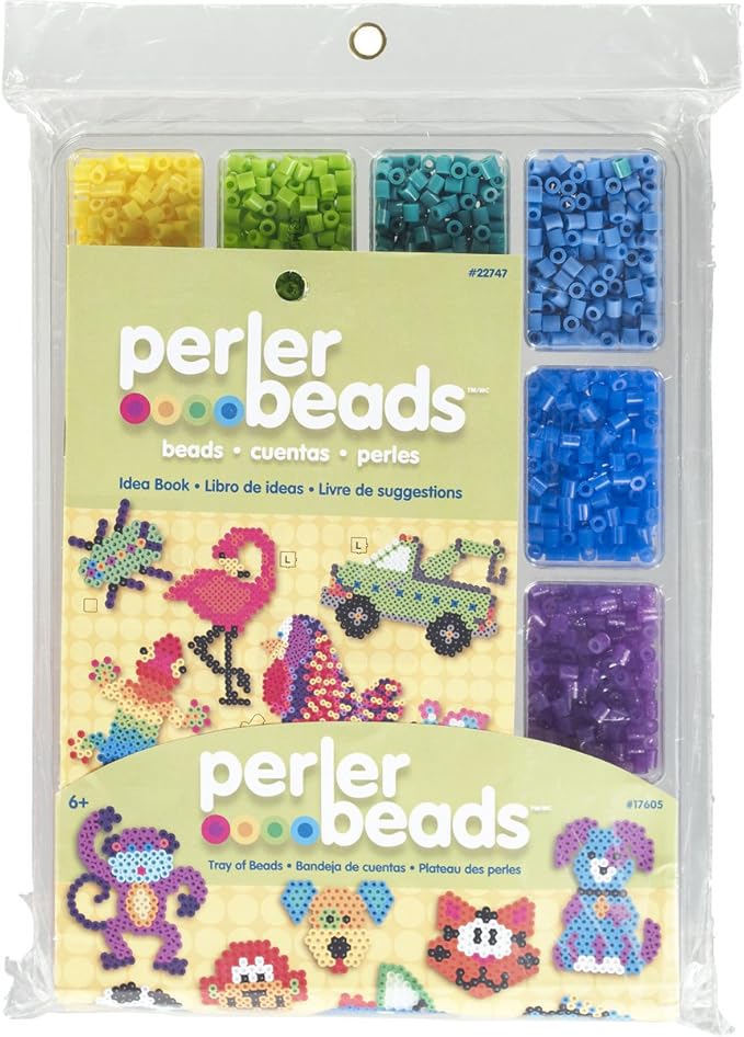 Perler Beads Fuse Beads Crafts Kit (6000pcs) + Perler 17605 Assorted Fuse Beads Kit (4001pcs)