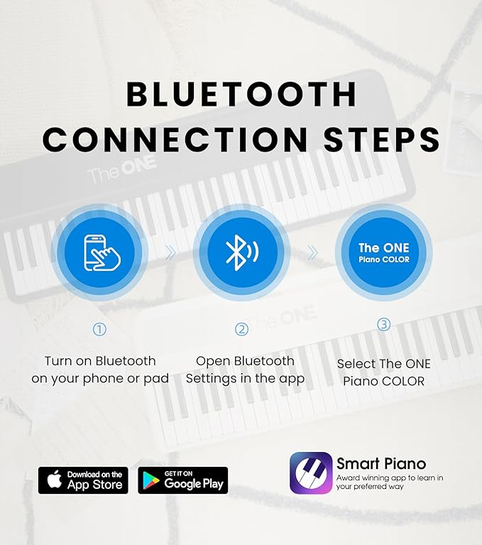 The ONE Smart Keyboard COLOR 61 Lighted Keys Piano Keyboard, MIDI Electric Piano for Beginners with 256 Tones, 64 Polyphony, Built-in LED Lights and Free Apps (Green)