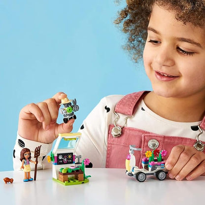 LEGO Friends Olivia’s Flower Garden 41425 Building Toy for Kids; This Play Garden Comes with 2 Buildable Figures, Friends Olivia and Zobo, for Hours of Creative Play (92 Pieces)
