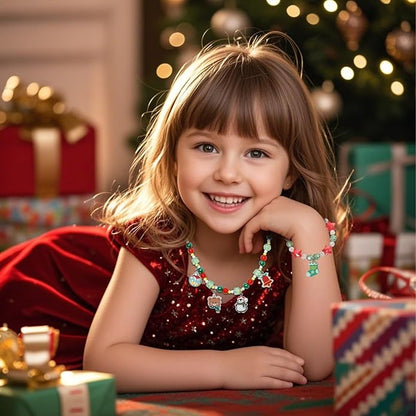 PinkSheep Toddler Jewelry Kids Jewelry Kids Necklace Choker and Bracelet 3 Pack 9pcs, Little Girls Jewelry In Box, Flower Girl Gift Kids Girls Accessories