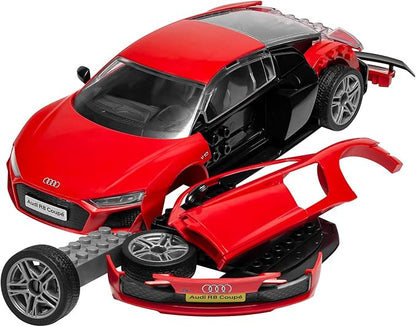 Airfix J6049 Quickbuild Plastic Model Car Kits - Audi R8 Coupe - Easy Assembly Snap Together Model Kit, Classic Car for Adults & Kids to Build, Model Sports Car, Building Toys Set