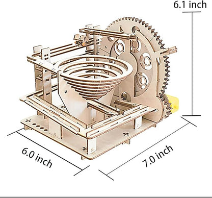 3D Puzzle Marble Run for Adults Stem Projects for Kids Wooden Engineering Puzzle Kit Science Project Kits Wood Mechanical Building Puzzles DIY Mode Kits