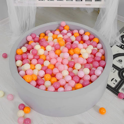 GOGOSO Pit Balls Pink Balls for GirlsToddlers for Playhouse, Playpen, Baby Pool, Play Ball Fun Centers, for Babies, Kids, Phthalate Free BPA Free,100 Balls