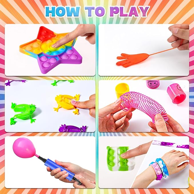 1120+PCS Party Favors for Kids,Fidget Toys Packs, Assorted Small Toys for Pinata Fillers Carnival Prizes,Goodie Bags Stuffers School Classroom Prizes Toys Bulk,Treasure Box Birthday Gifts